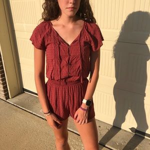 Maroon Aeropostale Romper